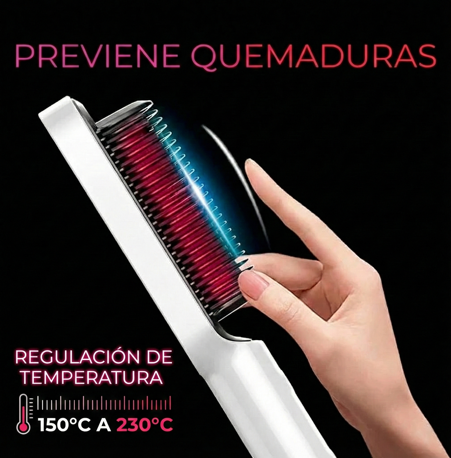 Cepillo Peine Alisador Ionico PRO